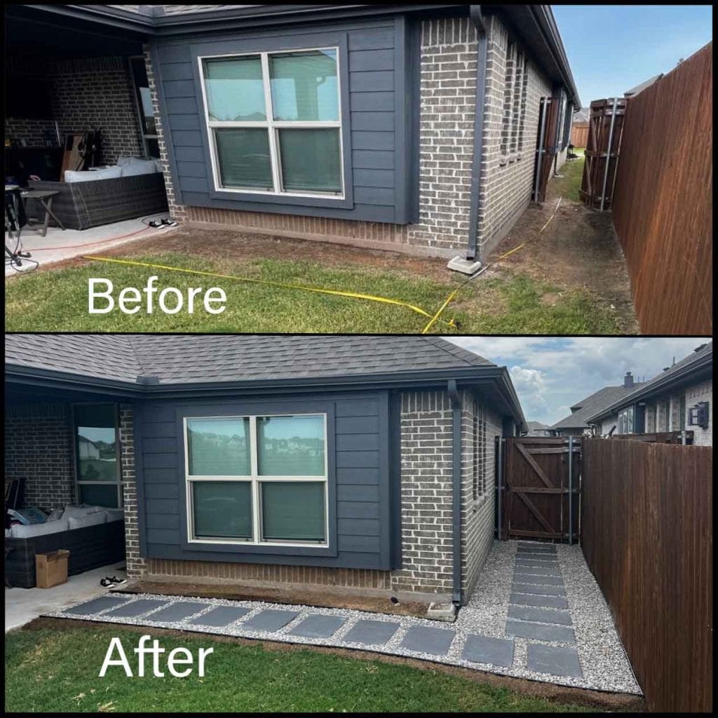 Hardscape Project Before and After